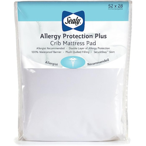 SY#0020 Sealy Allergy Protection Plus 防水貼合幼兒和嬰兒嬰兒床床墊護罩 