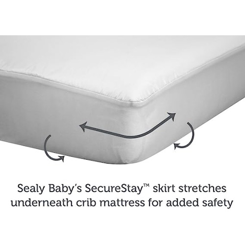 SY#0020 Sealy Allergy Protection Plus 防水貼合幼兒和嬰兒嬰兒床床墊護罩 