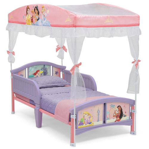 DN#1714 Disney Princess Plastic Toddler Bed with Canopy 迪士尼兒童床架(連帳幕)