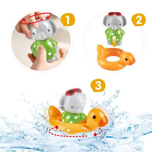 HAPE064 Hape Spin Splash 'n' Swim Elephant  大像變色旋轉漂浮沐浴玩具