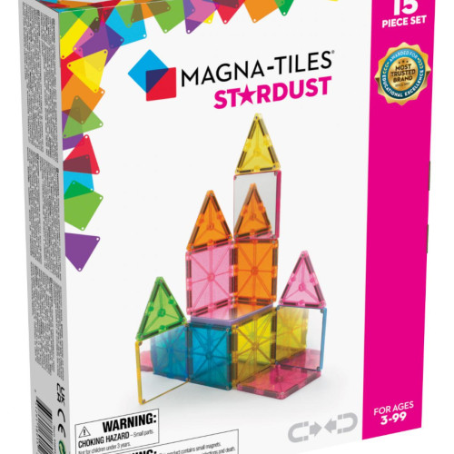MAGT004 - Magna-Tiles Stardust 磁力片積木玩具 - 15 Piece Set 