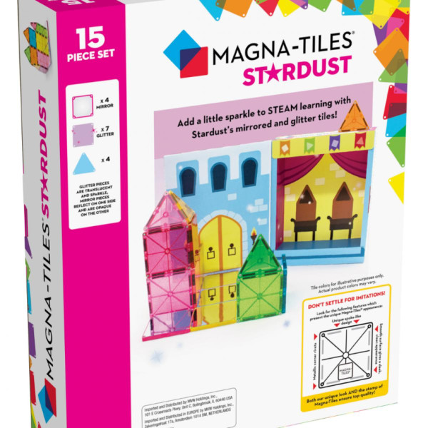 MAGT004 - Magna-Tiles Stardust 磁力片積木玩具 - 15 Piece Set 