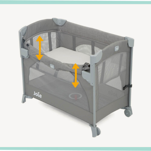 JOI002 Joie - Kubbie Bedside Crib & Travel Cot 伴睡遊戲摺疊網床-灰色 [包送貨]