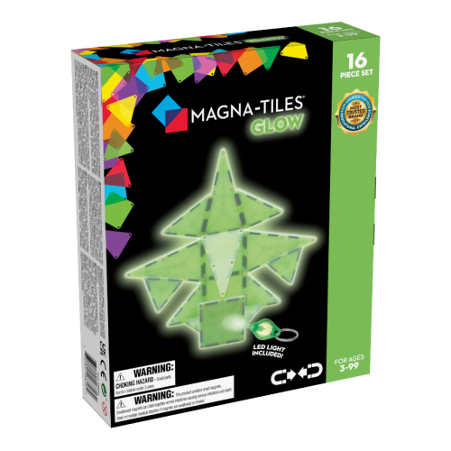 MAGT005 Magna-Tiles 磁力片積木玩具 - Glow 夜光 (16 件)