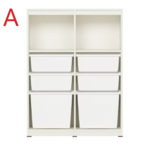 HAN054/A 韓國Hanssem Samkids 870 層架儲物櫃連膠箱 (White Series 白色系列)