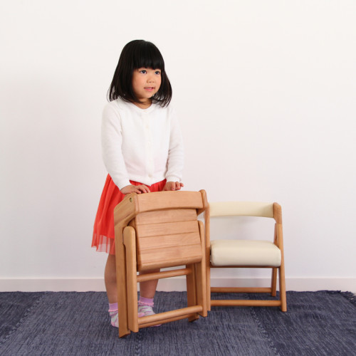 SR#0295 日本na ni小童摺疊天然木椅 (預訂)