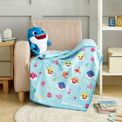 [加購品] SR#0963 韓國Pink Fong Baby Shark 兒童保暖毛毯