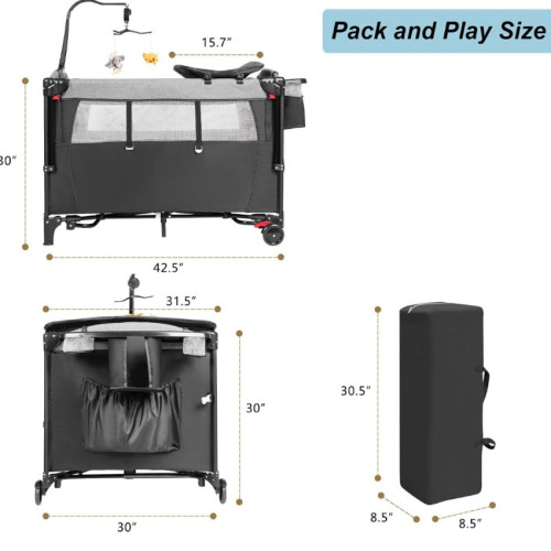 COS014 PortaCrib 多功能音樂嬰兒網床 / 遊戲床 / 床邊床 [包送貨]
