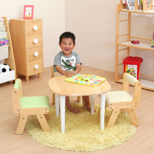 SR#0185 日本na kids小童天然木椅(座位附PVC軟墊)