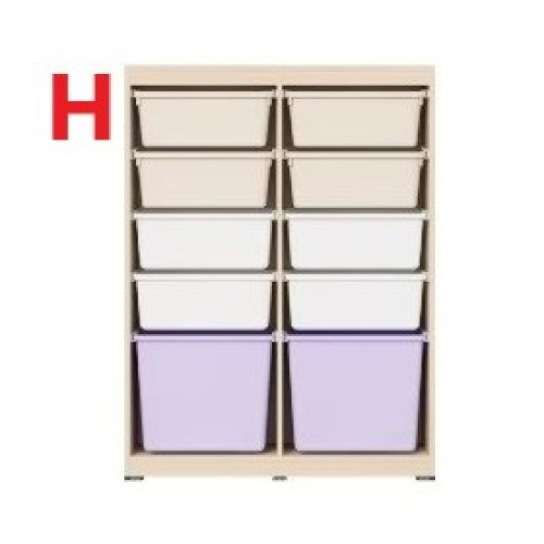 HAN031/E 韓國Hanssem Samkids 870 2x5儲物櫃連膠箱 (Colourful Series 彩色系列)