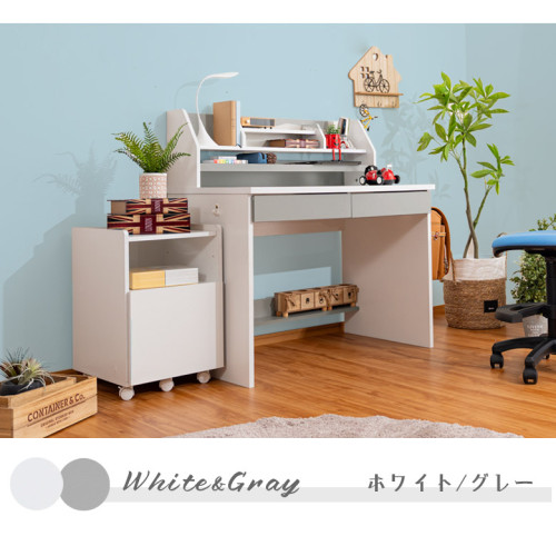 SR#1263 日本Tabable Study desk 3件set書檯連有轆櫃連平板顯示書架