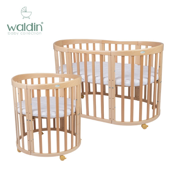 JB004 波蘭品牌 Waldin Baby Collection 7合1成長型實木嬰兒床 (附床墊)