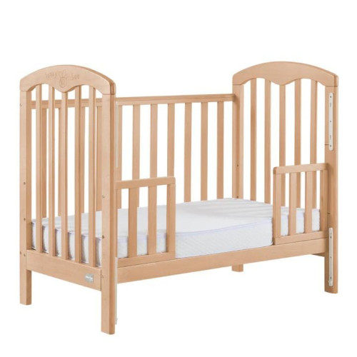 BS044 Baby Star Cozzi+ 嬰兒木床(兒童床版本)附有4”床褥 – 原木色 / 歐洲櫸木[包送貨]