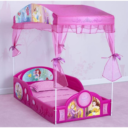 DN#1520 Disney Princess Plastic Sleep and Play Toddler Bed with Canopy 帳篷兒童床架