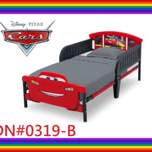 DN#0319B Delta Children– Disney  cars(紅/灰床架)  Toddler Bed 迪士尼3D立體卡通兒童床架