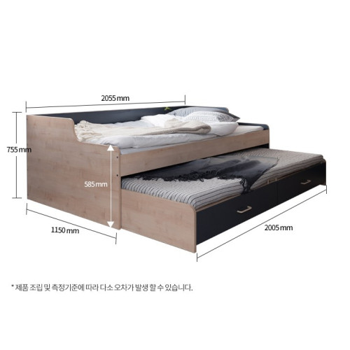 SR#0477 韓國製 Hyundai Comme 子母連抽屜床 (包送貨及安裝)