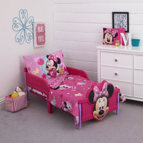 (美國兒童床專用) DN#1190 (Disney Minnie 4 Piece Toddler Bedding Set) 兒童床上用品