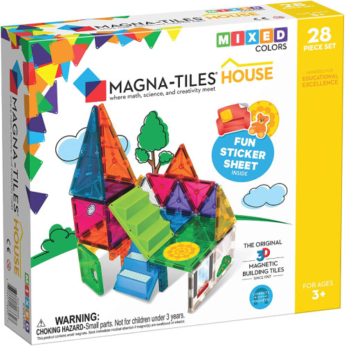 MAGT001/A. Magna-Tiles 磁力片積木玩具 – 28-Piece Set
