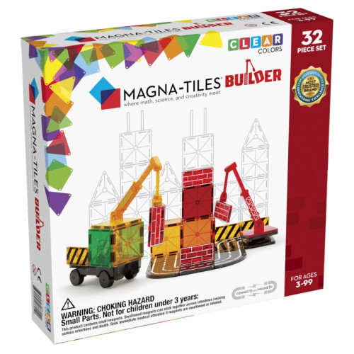 MAGT001/E. Magna-Tiles 磁力片積木玩具 – Builder 32-Piece Set