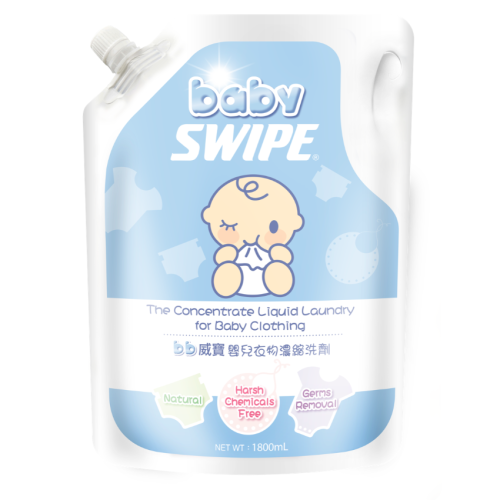 SWI004 Baby Swipe BB威寶嬰兒衣物濃縮洗劑(補充裝) 1.8L