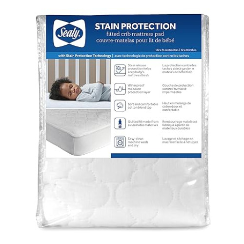 SY#0003 Sealy Stain Protection Crib Mattress Pad (28″ x 52″) 防污床墊 (美國兒童床專用)
