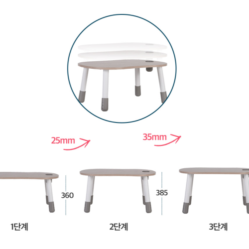 SR#0480 韓國製Livart DDOU DDOU兒童成長花生檯/遊戲檯 (可加配同系列椅子)