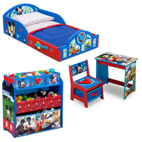 DN#1704/D Delta Children 4件兒童床及傢俱套裝 - Mickey Mouse米奇老鼠