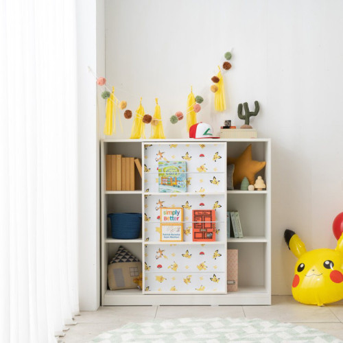 SR#0496P/0497P 韓國Friends-I-Macaron Pikachu 展示連多層書櫃 (2個闊度, 2色選擇)