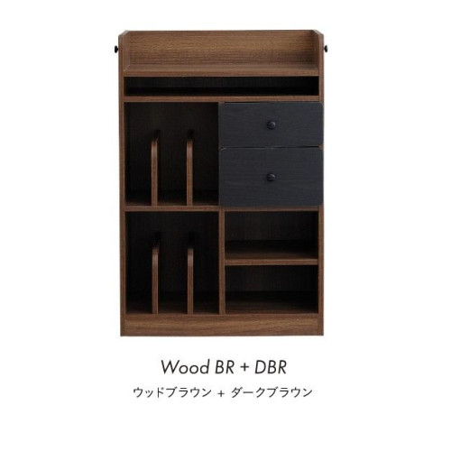 SR#0981 日本LOG 木製有轆書包儲物架