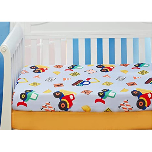 (美國兒童床專用) SR#0938 (Everyday Kids Crib Sheets - 2piece) 掘泥車 床單 (兒童床床單 (2床單))